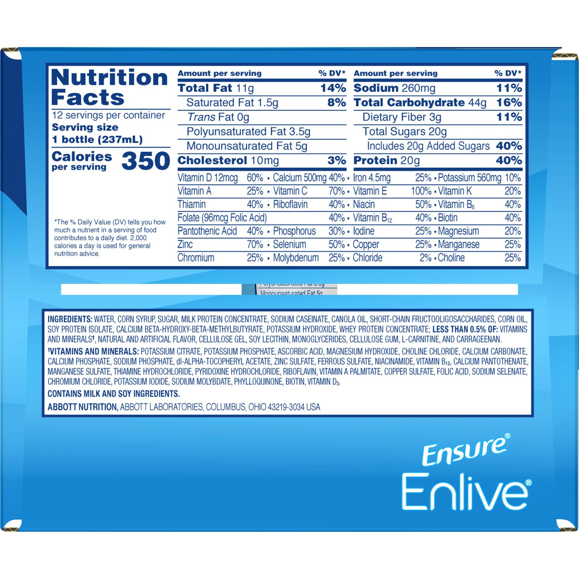 slide 5 of 8, Ensure Enlive Vanilla Shake, 12 ct; 8 fl oz