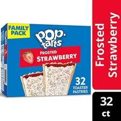 Pop-Tarts Toaster Pastries Frosted Strawberry Breakfast Foods 32 Count - 54.1 Oz