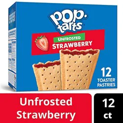 Pop-Tarts Toaster Pastries Unfrosted Strawberry Breakfast Foods 12 Count - 20.3 Oz