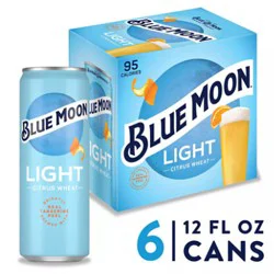 Blue Moon Light Craft Ale With Tangerine Peel Beer 4% Abv Cans - 6-12 Fl. Oz.