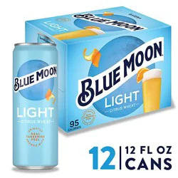 Blue Moon Light Craft Ale With Tangerine Peel Beer 4% Abv Cans - 12-12 Fl. Oz.