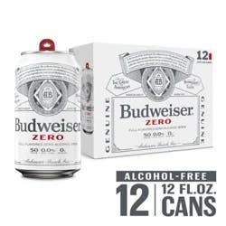 Budweiser Zero Alcohol Free American Lager Beer In Cans - 12 - 12 Fl. Oz.