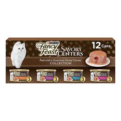 Fancy Feast Savory Centers Chicken Pate Wet Cat Food Pack - 12-3 Oz