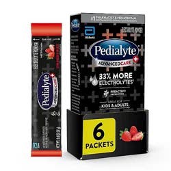 Pedialyte Advancedcare Plus Electrolyte Powder Strawberry Freeze - 6-0.6 Oz