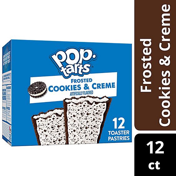 slide 1 of 1, Pop-Tarts Toaster Pastries Cookies And Creme Breakfast Foods 12 Count - 20.3 Oz, 20.3 oz