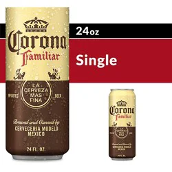 Corona Familiar Mexican Lager Beer Can 4.8% Abv - 24 Fl. Oz.