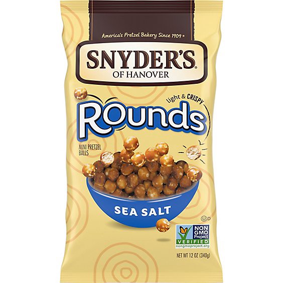 slide 1 of 4, Snyder's Of Hanover Sea Salt Pretzel Rounds - 12 Oz, 12 oz