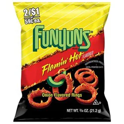 Funyuns Flamin Hot Onion Flavored Rings Plastic Bag - .75 Oz