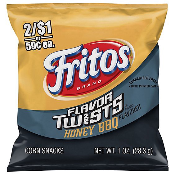 slide 1 of 1, Fritos Flavor Twists Honey Bbq Flavored Corn Snacks - 1 Oz, 1 oz