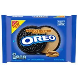 Oreo Peanut Butter Creme Chocolate Sandwich Cookies Family Size - 17 Oz