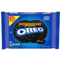 Oreo Dark Chocolate Creme Chocolate Sandwich Cookies Family Size - 17 Oz