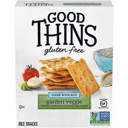 Good Thins Garden Veggie Rice Snacks Gluten Free Crackers - 3.5 Oz