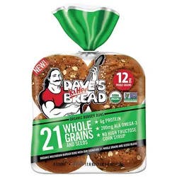 Daves Killer Bread 21 Whole Grains & Seeds Burger Buns Organic Hamburger Buns - 8 Count