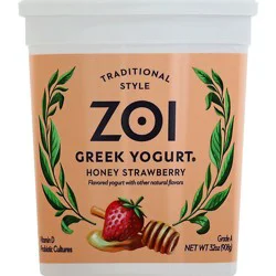 Zoi Honey Strawberry Greek Yogurt - 32 Oz