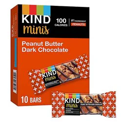 Kind Minis Peanut Butter Dark Chocolate Gluten Free Snack Bars - 10-0.7 Oz
