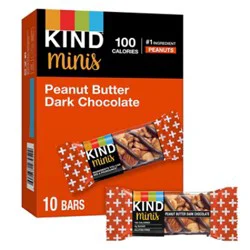 Kind Minis Peanut Butter Dark Chocolate Gluten Free Snack Bars - 10-0.7 Oz