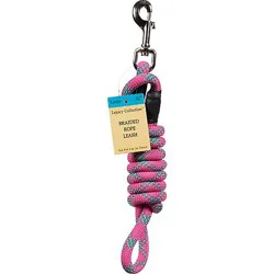 Legacy Lg Braided Rope Leash Pink - Each