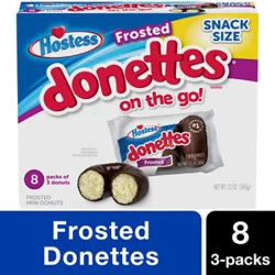 Hostess Donettes Frosted Mini Donuts 8 Count - 12 Oz