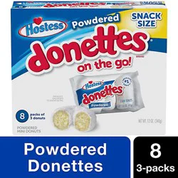 Hostess Donettes Powdered Mini Donuts 8 Count - 12.0 Oz