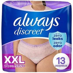 Always Discreet Underwear For Women Xxl Maximum - 13 Count