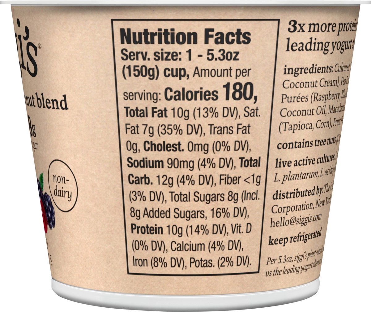 slide 2 of 12, Siggi's Mixed Berries Plant Based Coconut Blend - 5.3 Oz, 5.3 oz