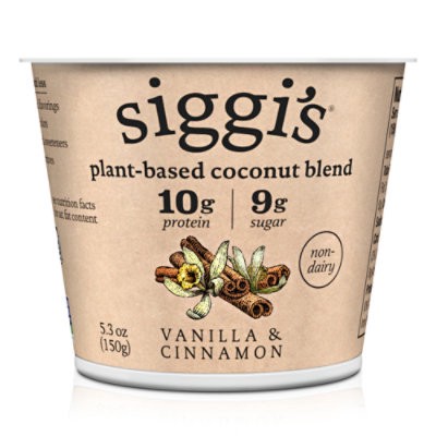 slide 1 of 1, Siggi's Vanilla Cinnamon Plant Based Coconut Blend - 5.3 Oz, 5.3 oz