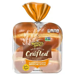 Nature's Own Perfectly Crafted Brioche Style Hamburger Buns - 8-18 Oz