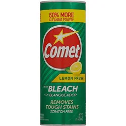 Comet Cleanser Lemon Powder With Bleach - 21 Oz