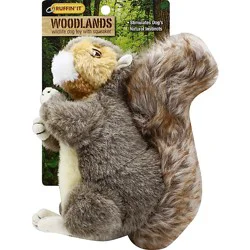 Ruffin It Woodlands Dog Toy With Squeaker Squirrel - Each