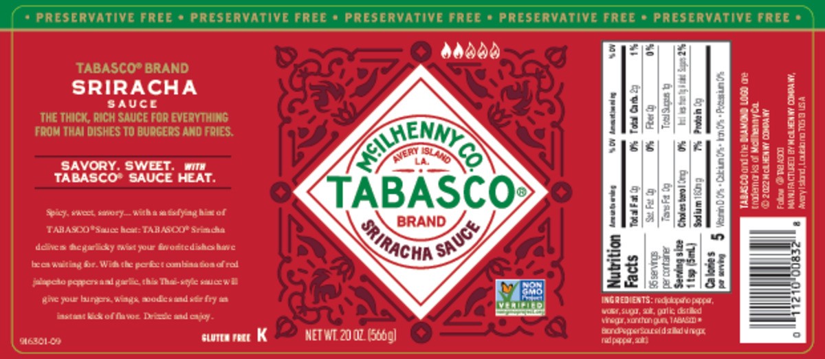 slide 2 of 7, Tabasco Sriracha Sauce - 20 Oz, 20 oz