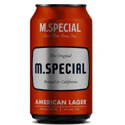 M Special American Lager In Cans - 6-12 Fl. Oz.