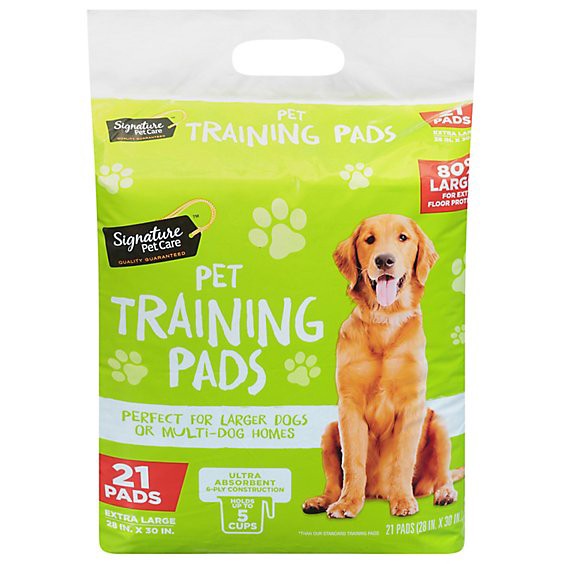 slide 1 of 1, Signature Pet Care Training Pads Xlarge - 21 Count, 21 ct
