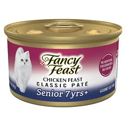 Fancy Feast Cat Food Wet Chicken Feast Classic Pate Senior 7+ - 3 Oz