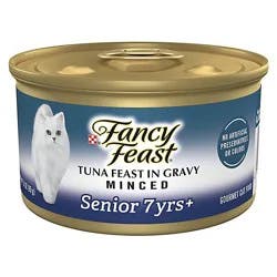 Fancy Feast Cat Food Gourmet Senior Tuna Feast In Gravy Minced - 3 Oz