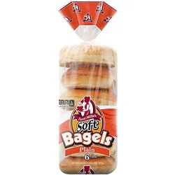 Aunt Millies Plain Bagels 20 Oz - 6 Count