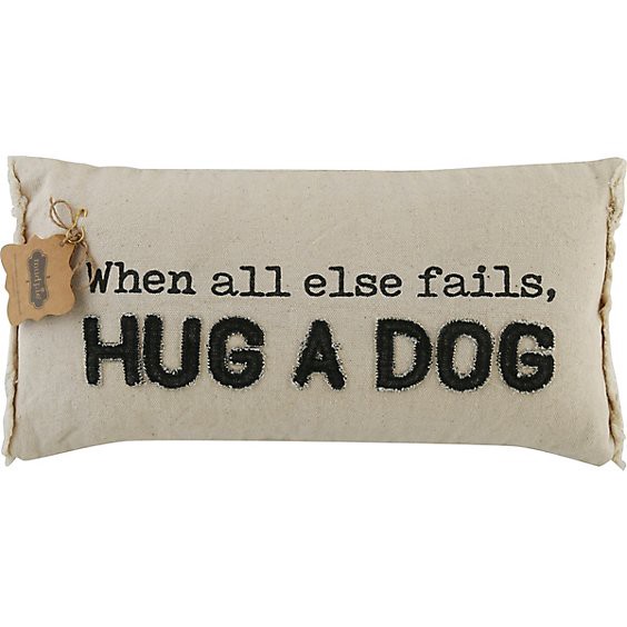 slide 1 of 1, Mud Pie Hug Washed Canvas Dog Pillow - Each, 1 ct