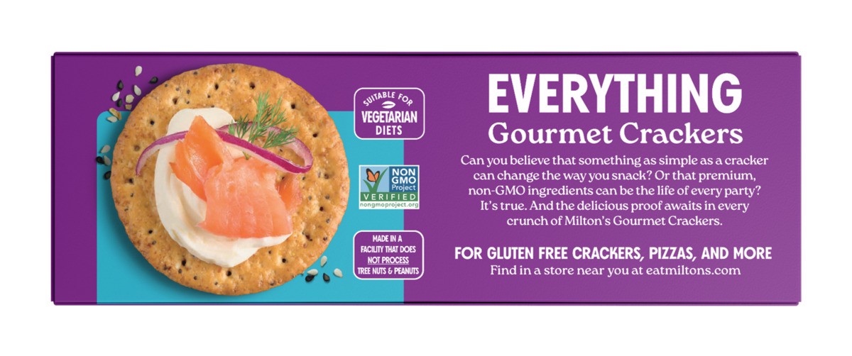slide 3 of 6, Milton's Craft Bakers Everything Gourmet Crackers - 8.4 Oz, 8.4 oz