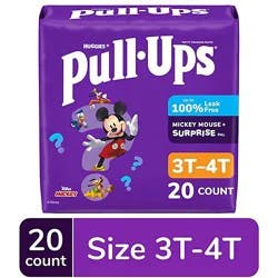 Pull-Ups Potty Training Underwear For Boys Size 3t To 4t - 20 Count