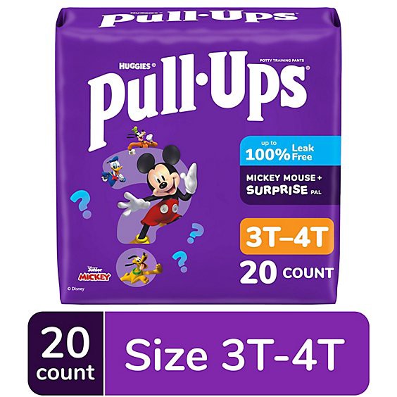 slide 1 of 7, Pull-Ups Potty Training Underwear For Boys Size 3t To 4t - 20 Count, 20 ct