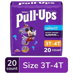 Pull-Ups Potty Training Underwear For Boys Size 3t To 4t - 20 Count