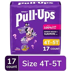 Pull-Ups Potty Training Underwear For Girls Size 4t To 5t - 17 Count