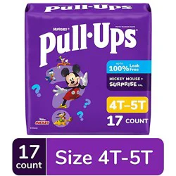 Pull-Ups Potty Training Underwear For Boys Size 4t To 5t - 17 Count