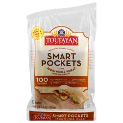 Toufayan Bakery Whole Wheat Smart Pocket - 7.4 Oz