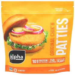 Alpha Foods Plant Based Crispy Chik'n Patties - 10 Oz