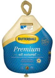 Butterball Whole Turkey Frozen - Weight Between 14-16 Lb