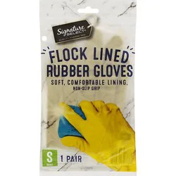 Signature Select Gloves Flock Lined Small - 1 Pair