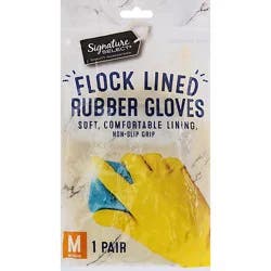 Signature Select Gloves Flock Lined Medium - 1 Pair