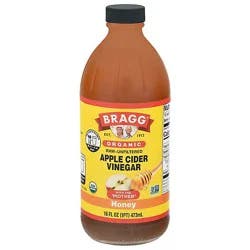 Bragg Vinegar Apple Cider Honey Org - 16 Oz
