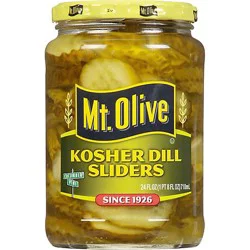 Mt Olive Fr Kosher Dill Sliders - 24 Fl. Oz.