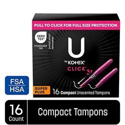 U By Kotex Click Super Plus Tampons - 16 Count
